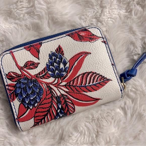 Tory Burch Vintage Floral Leather Zip Wallet / Coin Bag. Clean GUC. - Picture 9 of 13